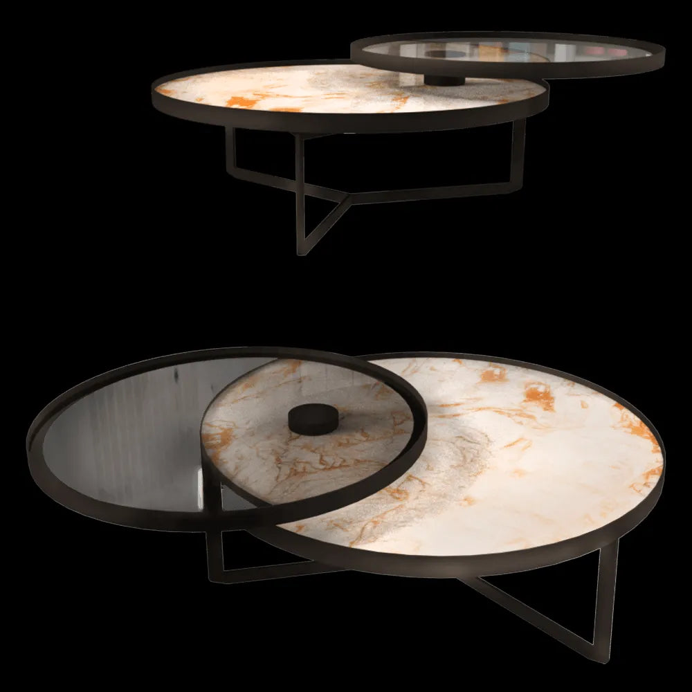 Draenert - Coffee table Nebra Swiel top 3ds Max