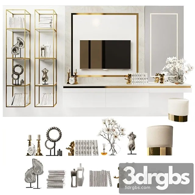 Dressing table and tv stand 8 3D Model Free
