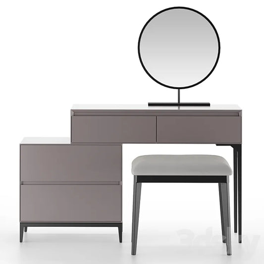 Dressing table HOMARY Gray Makeup Vanity Set 3DSMAX Model