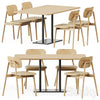 Easy Mix and Fix Table 636 by Ton and Wooden Klara Chair by Moroso 3DSMAX Model