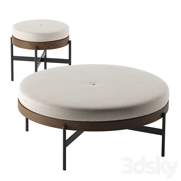 Edwyn Ottomans by Burke Decor 3DSMAX Model