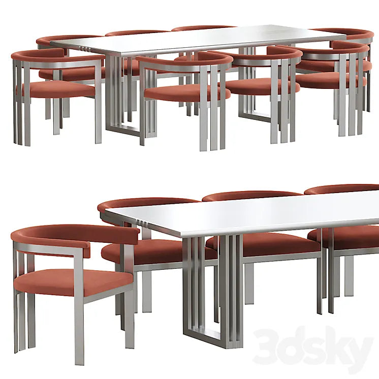 Eichholtz Clubhouse & GARIBALDI dining table 3DSMAX Model