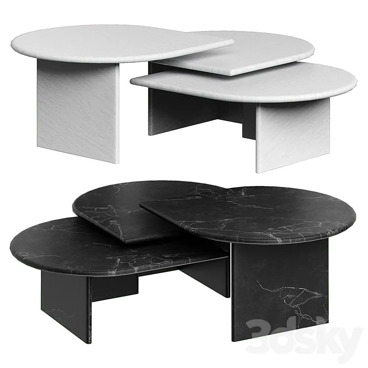 Eichholtz Coffee Table Naples set of 3 3DSMAX Model
