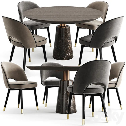 Eichholtz Dining Table Genova And Chair Cliff 3DSMAX Model
