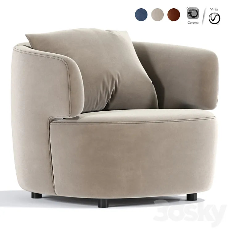 Elain armchair 3DSMAX Model