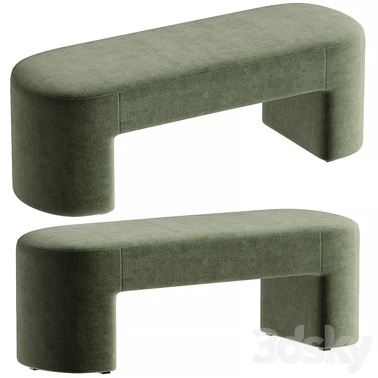 Elena Velvet Bench 3DSMAX Model