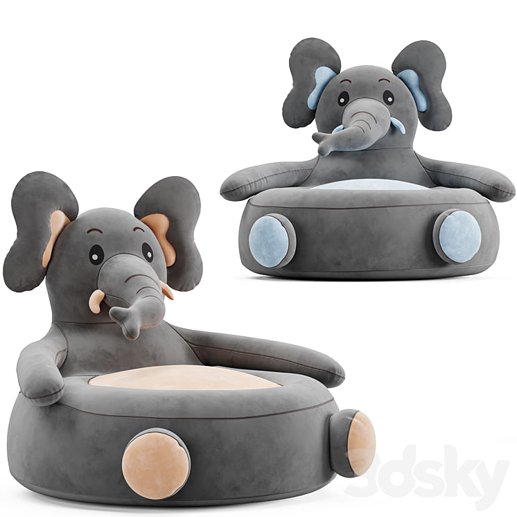 Elephant kids chair 3DS Max