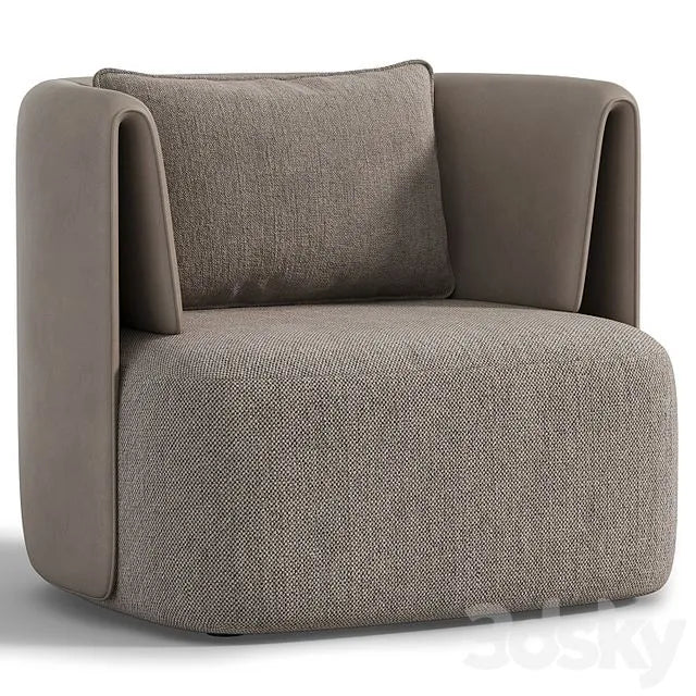 Elio Swivel Barrel Chair 3dsMax Model