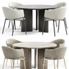 Eliza chair and Giulietta Round Dining Table 3ds Max