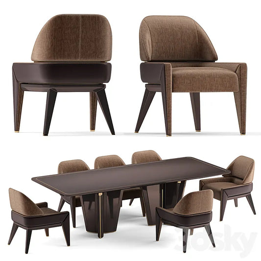 Elve table and chairs 3DSMAX Model