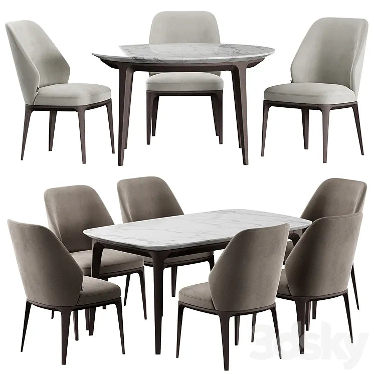 Emma Chair Play Table Dining Set 3DSMAX Model