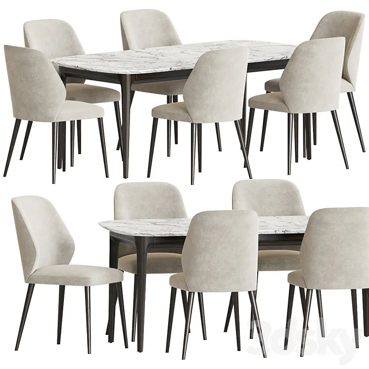 Emma Chair Play Table Dining Set 3DSMAX Model