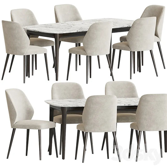 Emma Chair Play Table Dining Set 3DSMAX Model