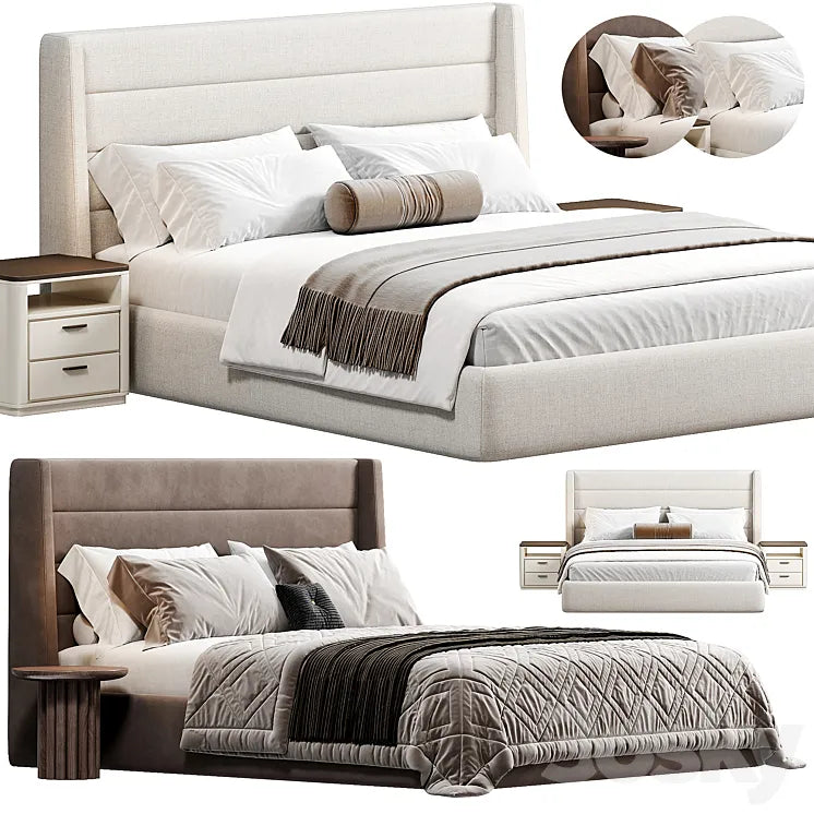 Emmit Bed by Highfashionhome 3DSMAX Model