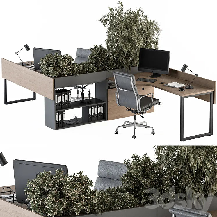 Employee Set - Office Furniture 348 3DSMAX Model