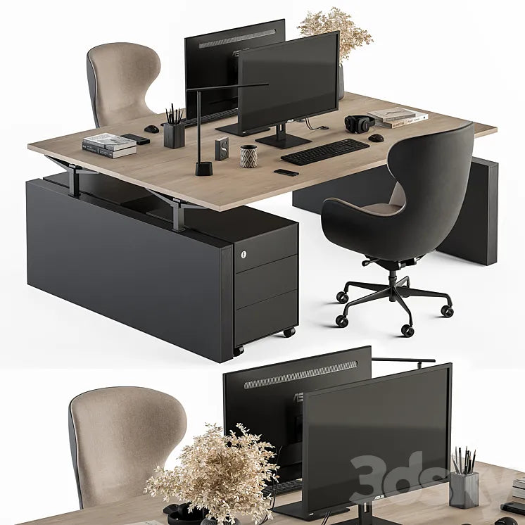 Employee Set - Office Furniture 427 3DSMAX Model