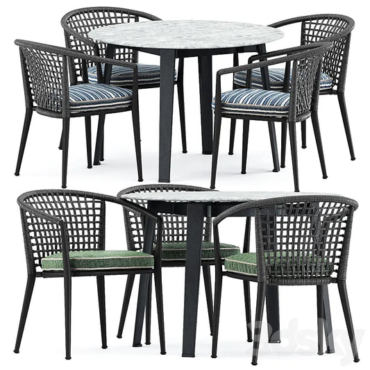 Erica 19 chair and Ginepro round Outdoor table by bebitalia 3DSMAX Model