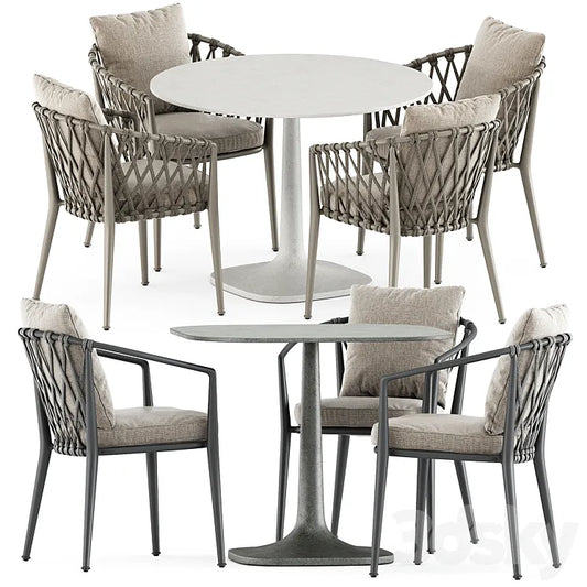 Erica outdoor chair and Fiore Outdoor table by bebitalia 3DSMAX Model