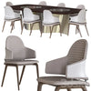 Esse 72 Bevelwood Table and Vela Chair by Reflex Dining Set 3DSMAX Model