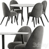 Esstisch Chantilly table and Identites chairs 3DSMAX Model
