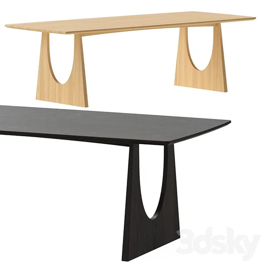 ETHNICRAFT Geometric Dining Table 3DSMAX Model