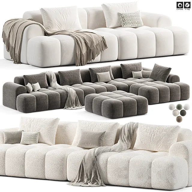 Extra Long Modern sofa 3ds Max