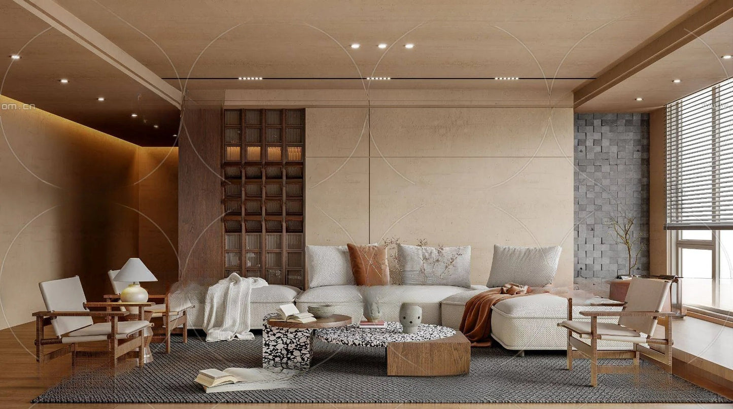 WABI SABI STYLE 3D MODELS – LIVING ROOM – 0083