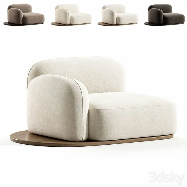 Faial One Armed Lounge Chair 3dsMax Model