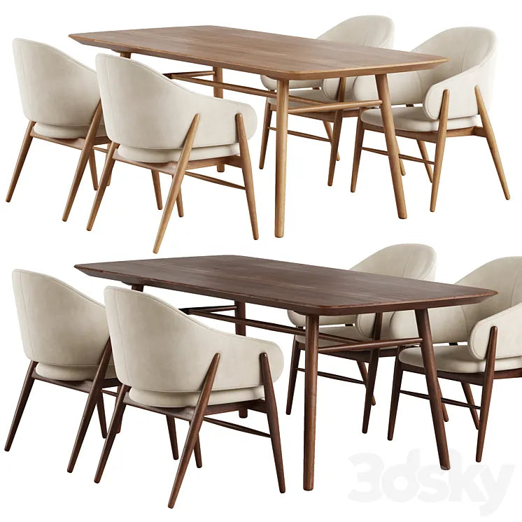 Family Look Chair. Table Aarhus Deephouse 3DSMAX Model