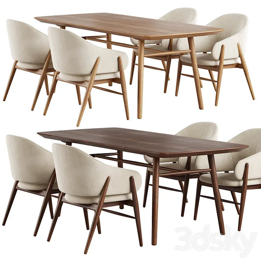 Family Look Chair. Table Aarhus Deephouse 3DSMAX Model