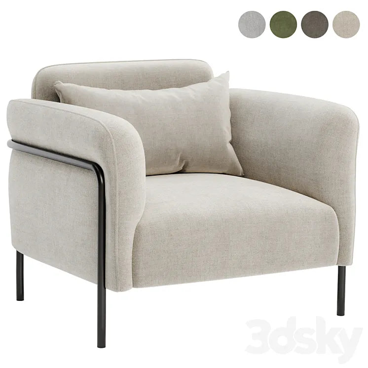 Fauteuil in fluweel Alistair armchair 3DSMAX Model