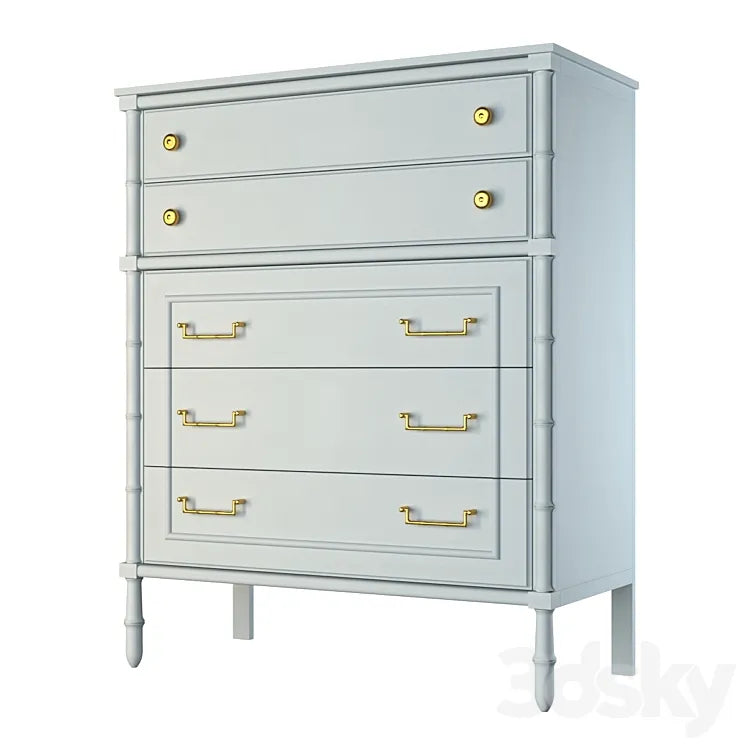 Faux bamboo dresser 3DSMAX Model