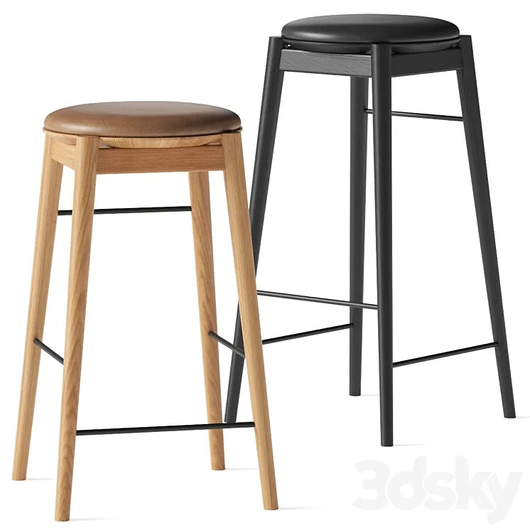 FDB Møbler Øst J169 & J168 Bar Stools 3DSMAX Model