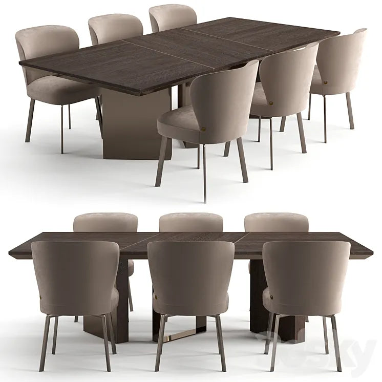 Fendi Casa dinning set 3DSMAX Model