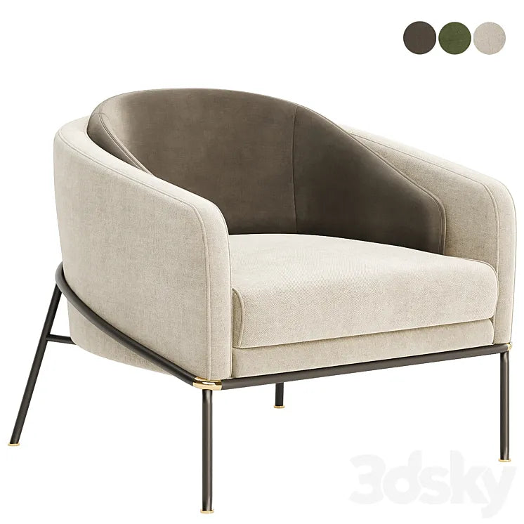 Fil Noir armchair by Minotti 3DSMAX Model