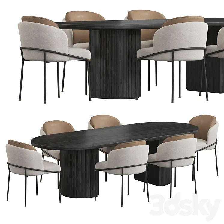 Fil Noir Gubi Moon Dining Table 3DSMAX Model
