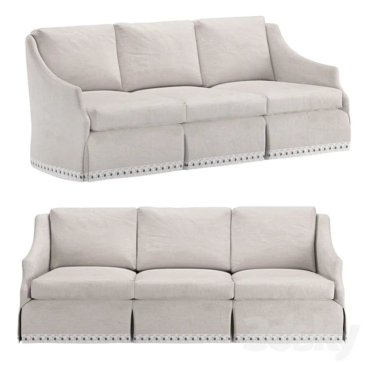 Fiora Waterfall Skirt Sofa V955W-S 3DSMAX Model