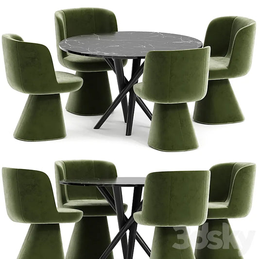 FLAIR O' chair and Marble table 3DSMAX Model