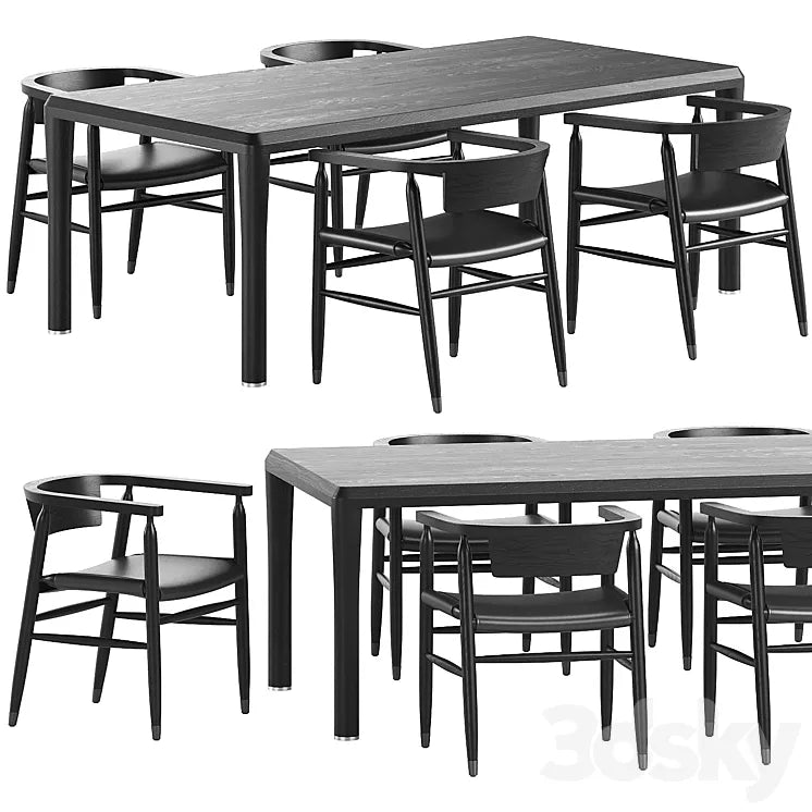 Flexform Dining Set 3DSMAX Model