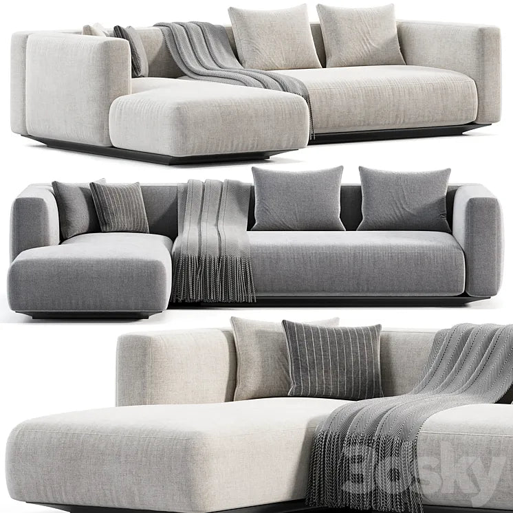 Flexform Grandemare Chaise Longue Sofa 3DSMAX Model