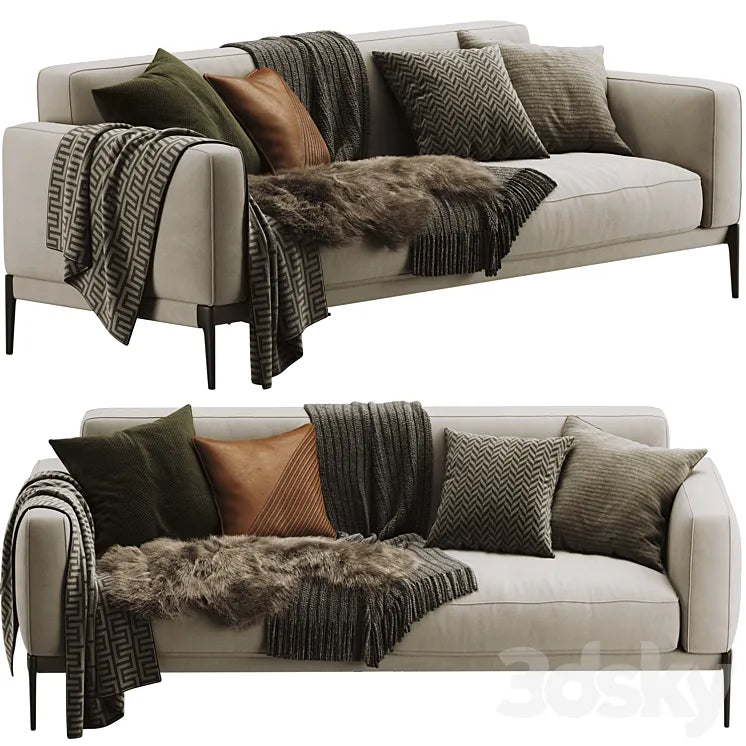 Flexform Romeo Compact Sofa 3DSMAX Model