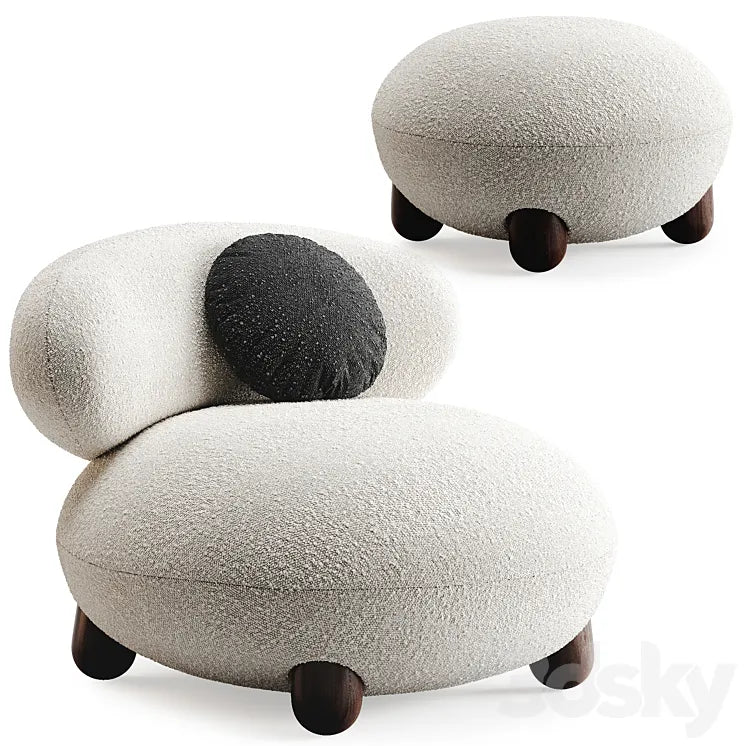 Flock Lounge Chair By Noom 3DSMAX Model