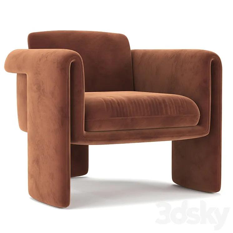 Floria Velvet Chair 3DSMAX Model
