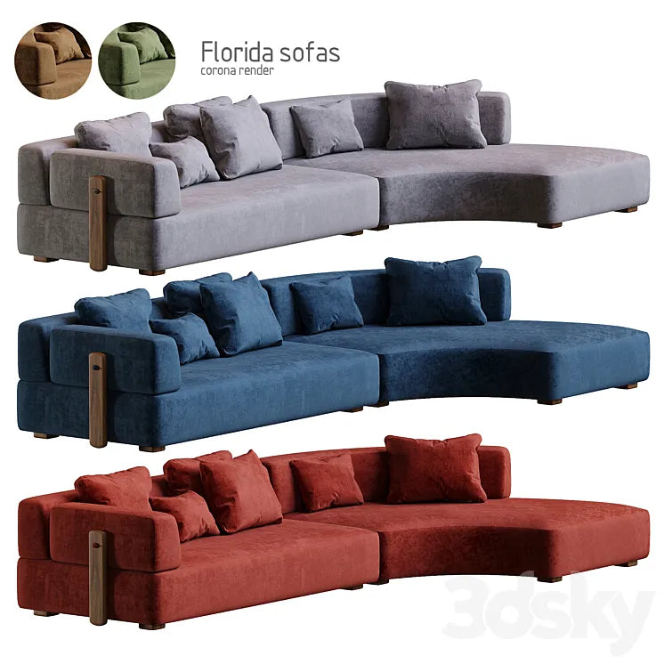 Florida sofa CORONA 3DSMAX Model