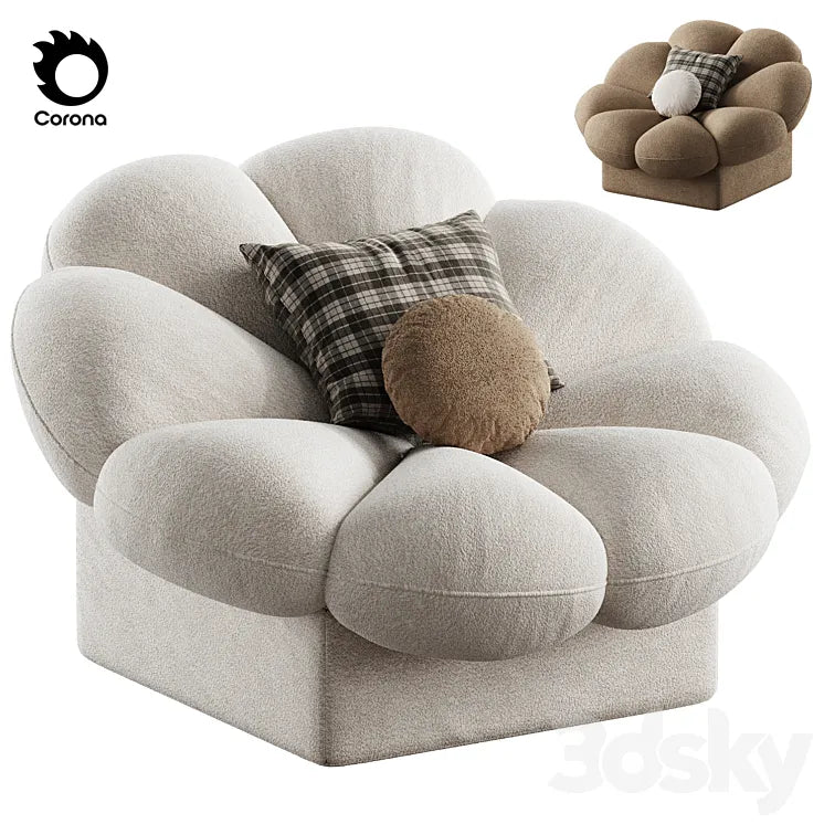 flower shape armchair 3DSMAX Model