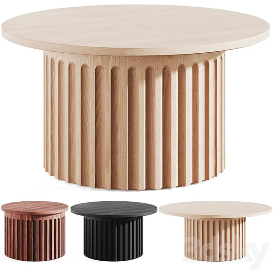 Fluted Coffee Table by Galvin Brothers 3DSMAX Model