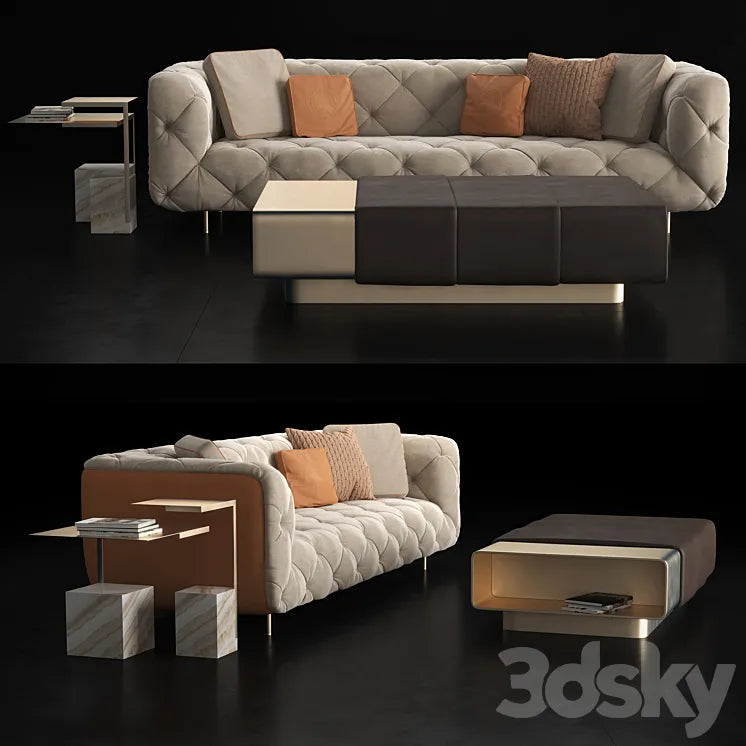 Formitalia Overseas-B 3 seater sofa 3DSMAX Model