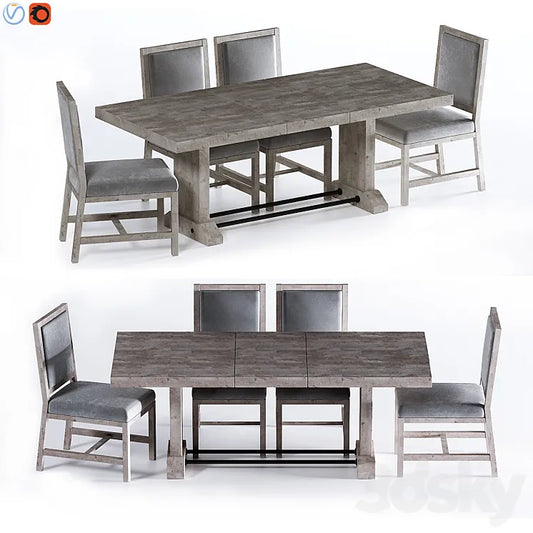 Fort Extending Dining Table 3DSMAX Model