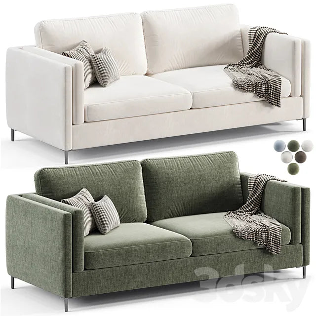 Four Hands Emery Sofa Thames Coal 3ds Max