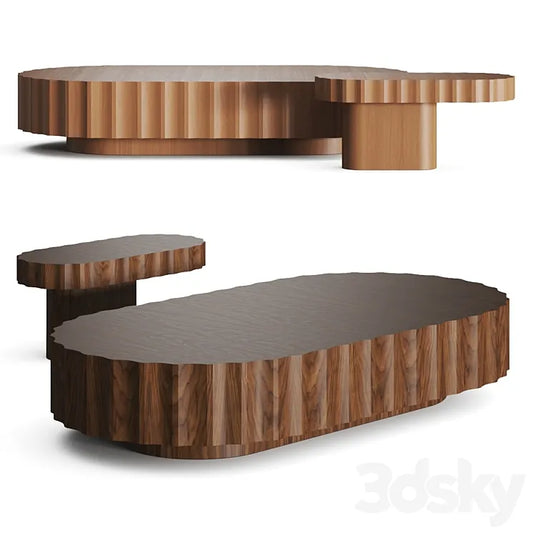 Francesco Balzano Blond Coffee Tables 3DSMAX Model
